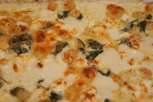 Baked Gnocchi with spinach and goat cheese Baked Gnocchi