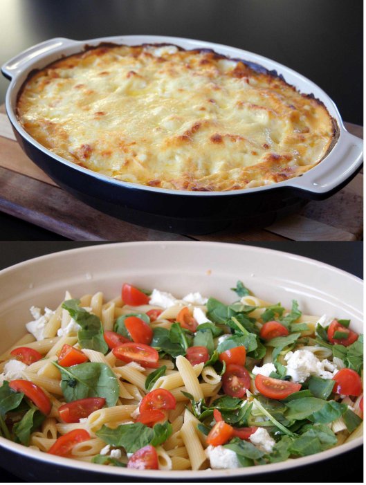 Macaroni and Cheese with Tomato and Spinach