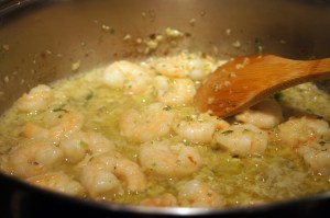 Sauteed Garlic and Shrimp