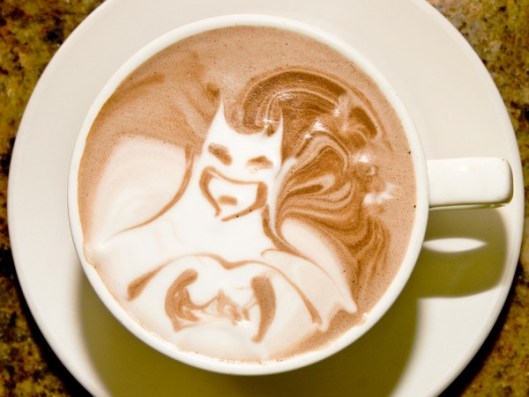 Batman Latte Coffee Art