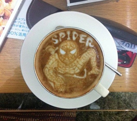 SpiderMan Coffee Latte Art