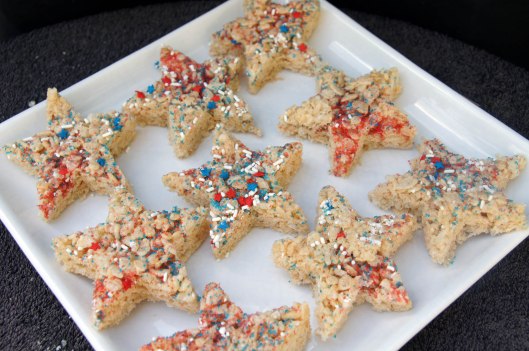 Star Shaped Rice Crispy Treats for July 4th