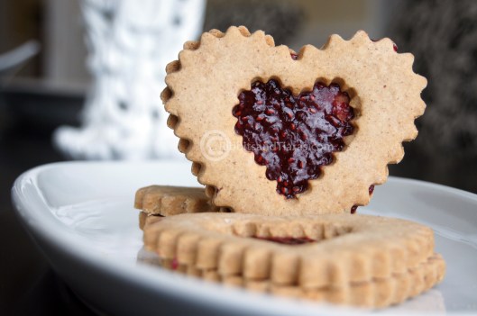 Heart Shaped Linzer Tart Cookie
