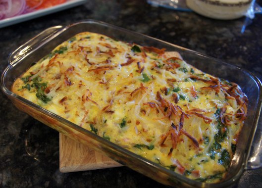 Potato Spinach Egg and Cheese Breakfast Casserole