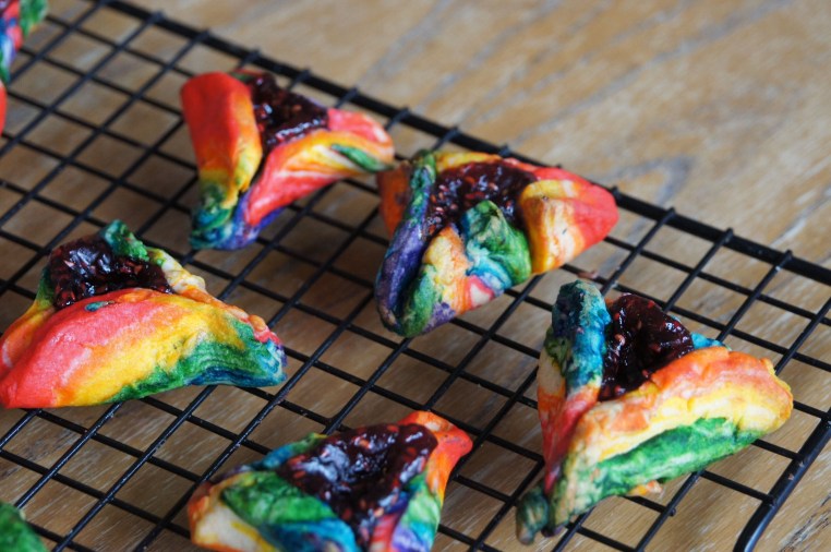 Tie Dye Rainbow Hamantaschen
